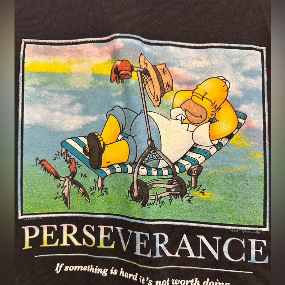 HOMER SIMPSON PERSEVERANCE TSHIRT 2003 VINTAGE